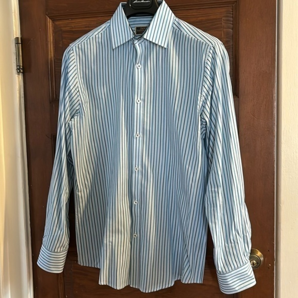 James Tattersall Striped Dress Shirt